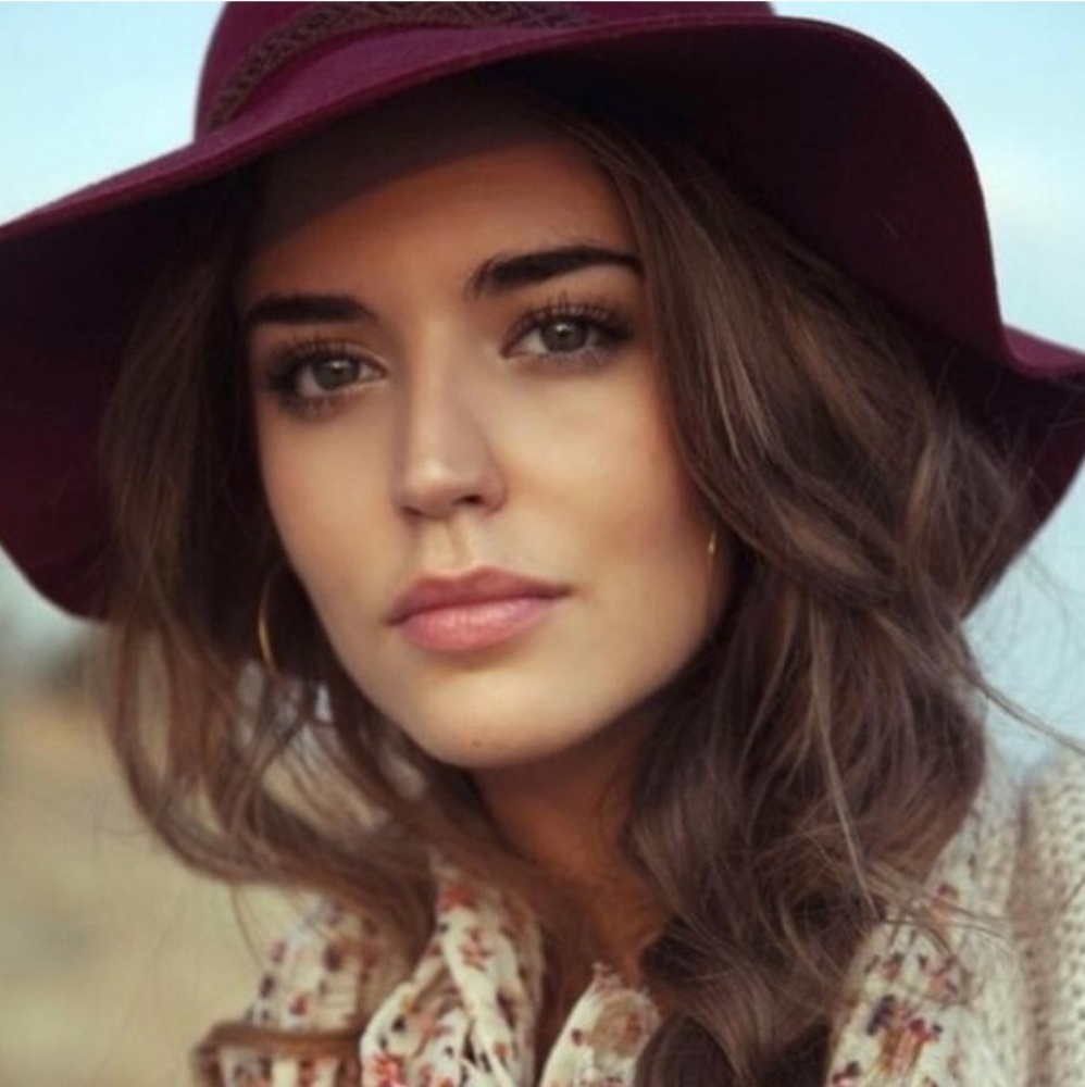 Aldo Red Wine Burgundy Wool Floppy Hat
